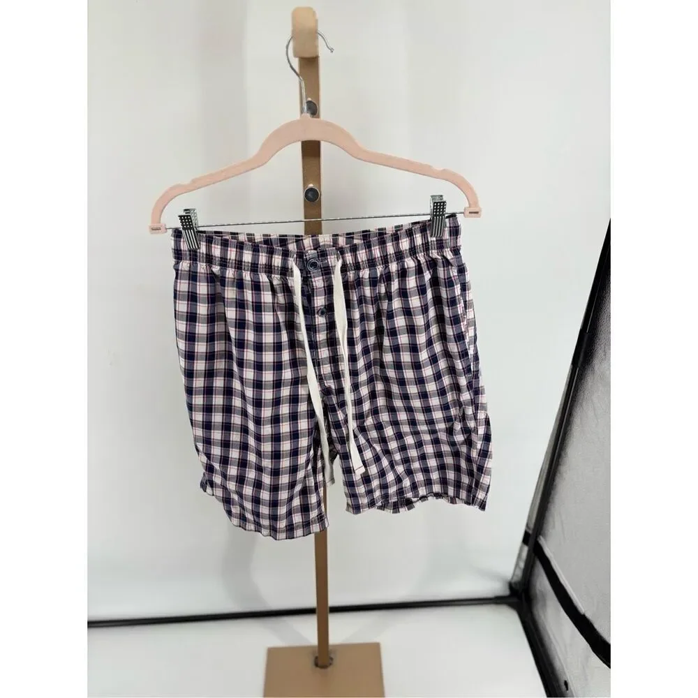 Cremieux Sleep Lounge Pajama Shorts Mens Medium 100% Cotton Plaid